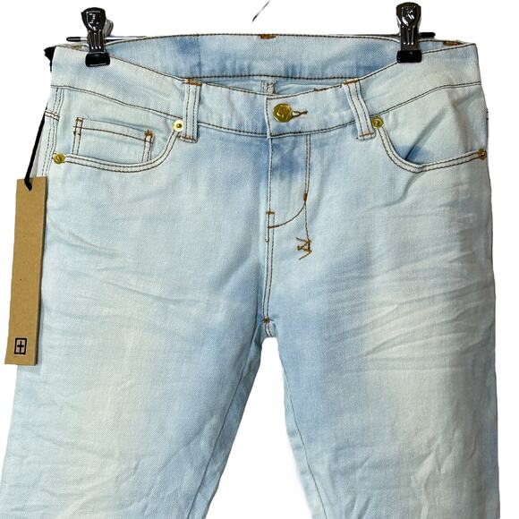 Ksubi Skinny Pins Super Stretch Jeans Low Rise Wamp Wamp Blue Women 26 NWT - Picture 4 of 10